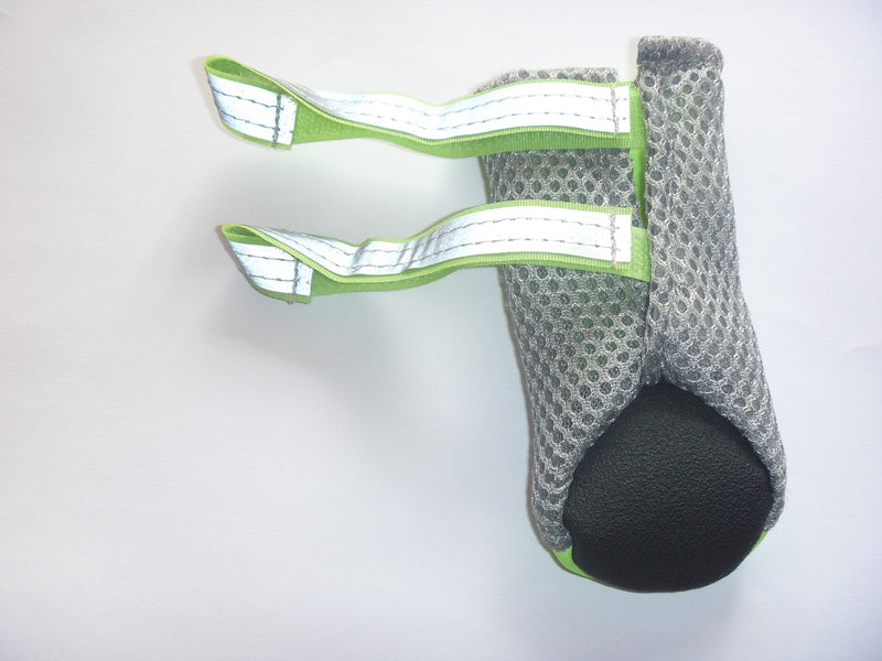 LONSUNEER Puppy Soft Sole Nonslip Mesh Boots 2 Reflective Straps Breathable Set of 4 Medium Bright Green - BeesActive Australia