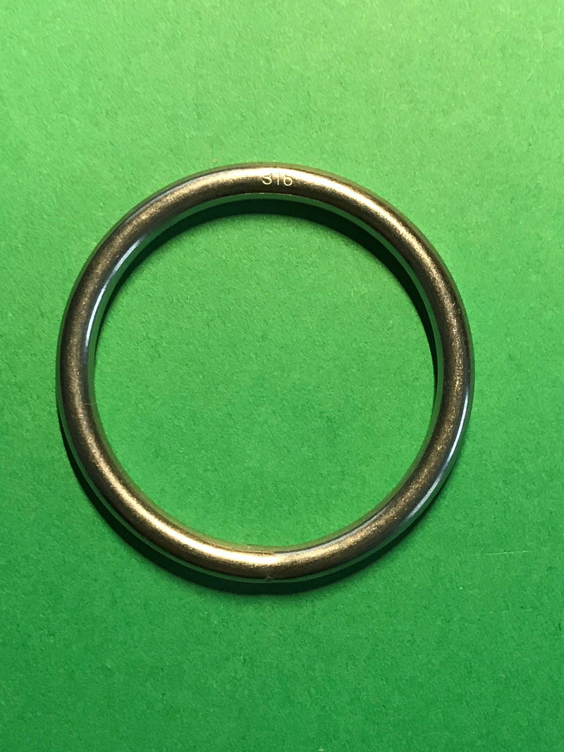 [AUSTRALIA] - 10 Pieces Stainless Steel 316 Round Ring Welded 5/32" x 1 3/8" (4mm x 35mm) Marine Grade 