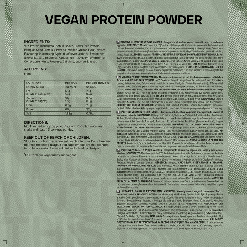 Bulk Vegan Protein Powder, Vanilla, 1 kg, Packaging May Vary 1 kg (Pack of 1) - BeesActive Australia
