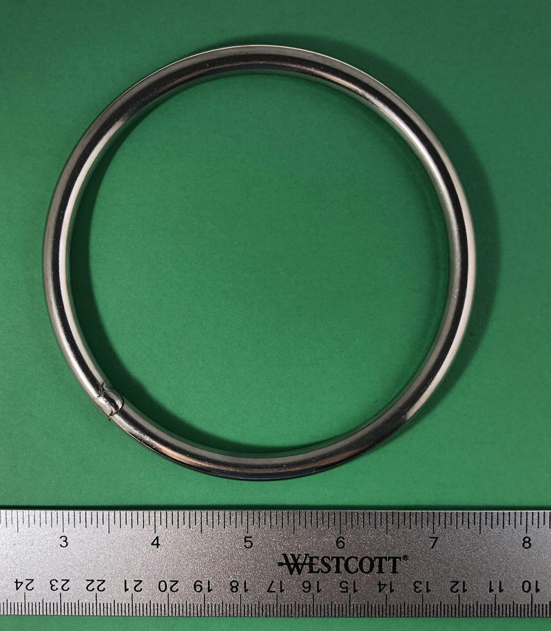 [AUSTRALIA] - Stainless Steel 316 Round Ring Welded 5/16" x 4" (8mm x 100mm) Marine Grade 