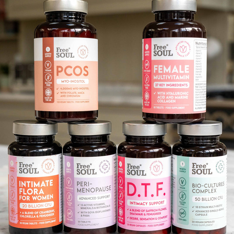 Women's Multivtamins and Minerals with Collagen & Hyaluronic Acid - 27 Essential Vitamins, Minerals, & Botanicals - 60 Tablets | Gluten-Free & No Synthetic Fillers or Binders | UK Made by Free Soul - BeesActive Australia