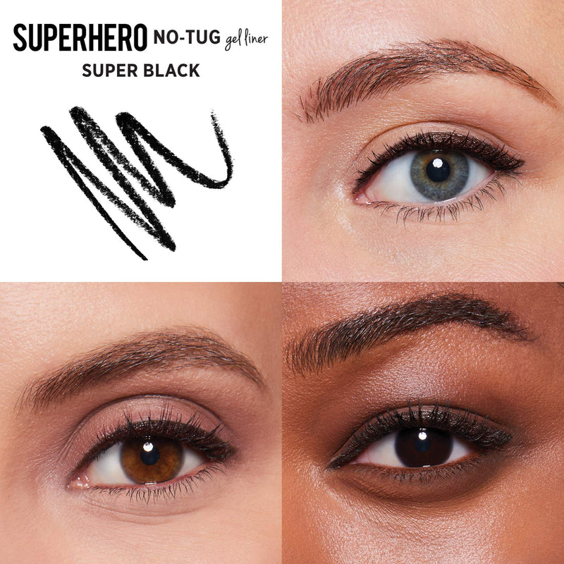 IT Cosmetics Superhero No-Tug Gel Eyeliner, Super Black - Intense Ultra-Black - Waterproof, Blendable Formula - Sharpenable Pencil - 0.042 oz Super Black (Intense Ultra - BeesActive Australia