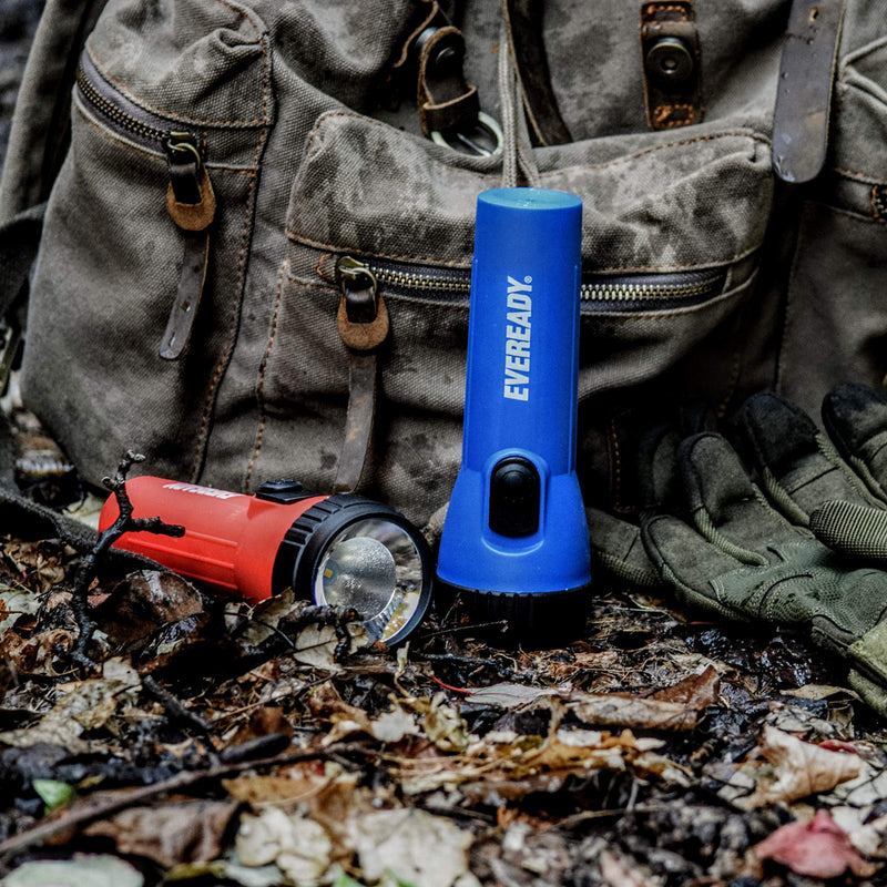 Eveready LED Flashlight Multi-Pack, Bright and Durable, Super Long Battery Life, Use for Emergencies, Camping, Outdoor, Batteries Included 2-pack: Blue/Red - BeesActive Australia