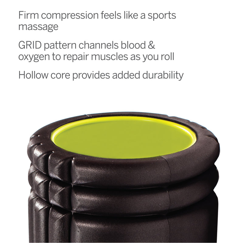 TriggerPoint GRID Foam Roller with Free Online Instructional Videos, Original (13-Inch) Black - BeesActive Australia