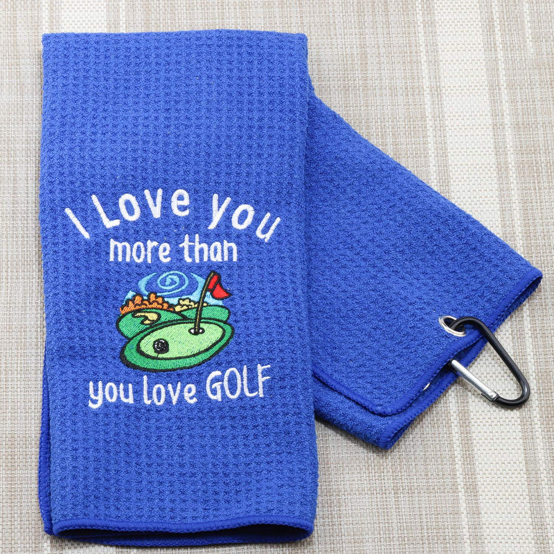 G2TUP Golf Gifts Golfing Towel for Boyfriend Husband I Love You More Than You Love Golf Fathers Day Dad Towel Gift - BeesActive Australia