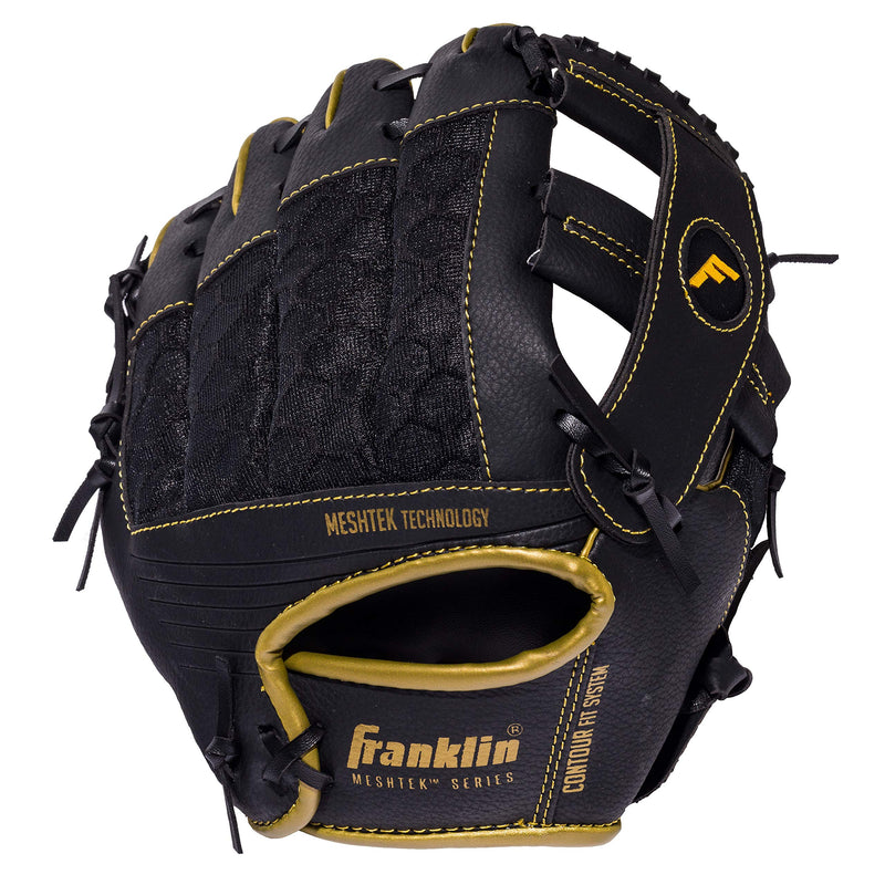 Franklin Sports Glove Teeball Meshtek Left Baseball Right Glove and Ball Black/Gold - BeesActive Australia