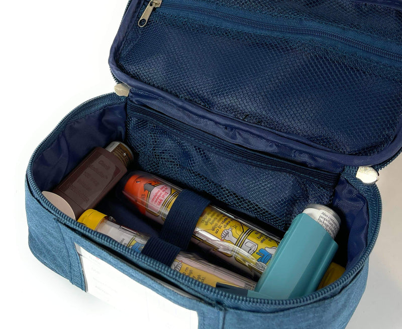 ICE Medical Blue Midi Medication Case/Bag - Allergies, Epipen Syringe, Diabetes, Inhalers, Syringes, Insulin etc - BeesActive Australia