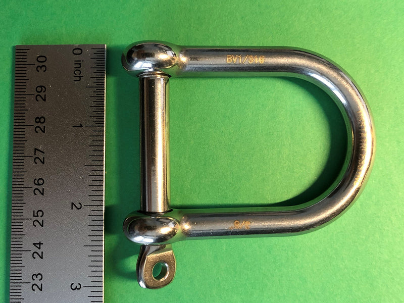 [AUSTRALIA] - Stainless Steel 316 Wide D Shackle 3/8" (10mm) Marine Grade 