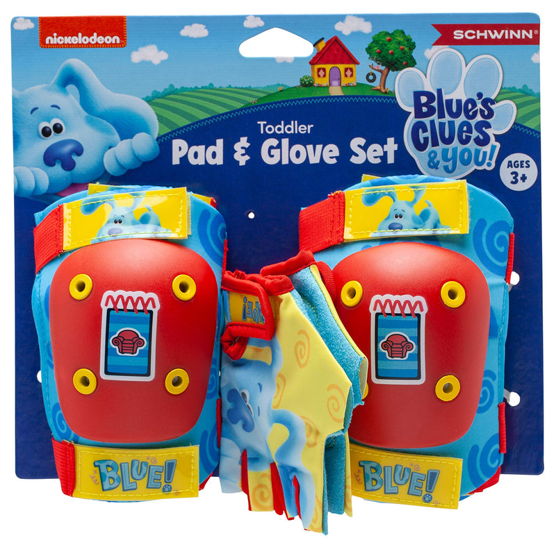 Nickelodeon Paw Patrol and Blue's Clues & You Toddler and Kids Elbow/Knee Pads and Gloves Sets, Multiple Colors Blue/Red/Yellow - BeesActive Australia