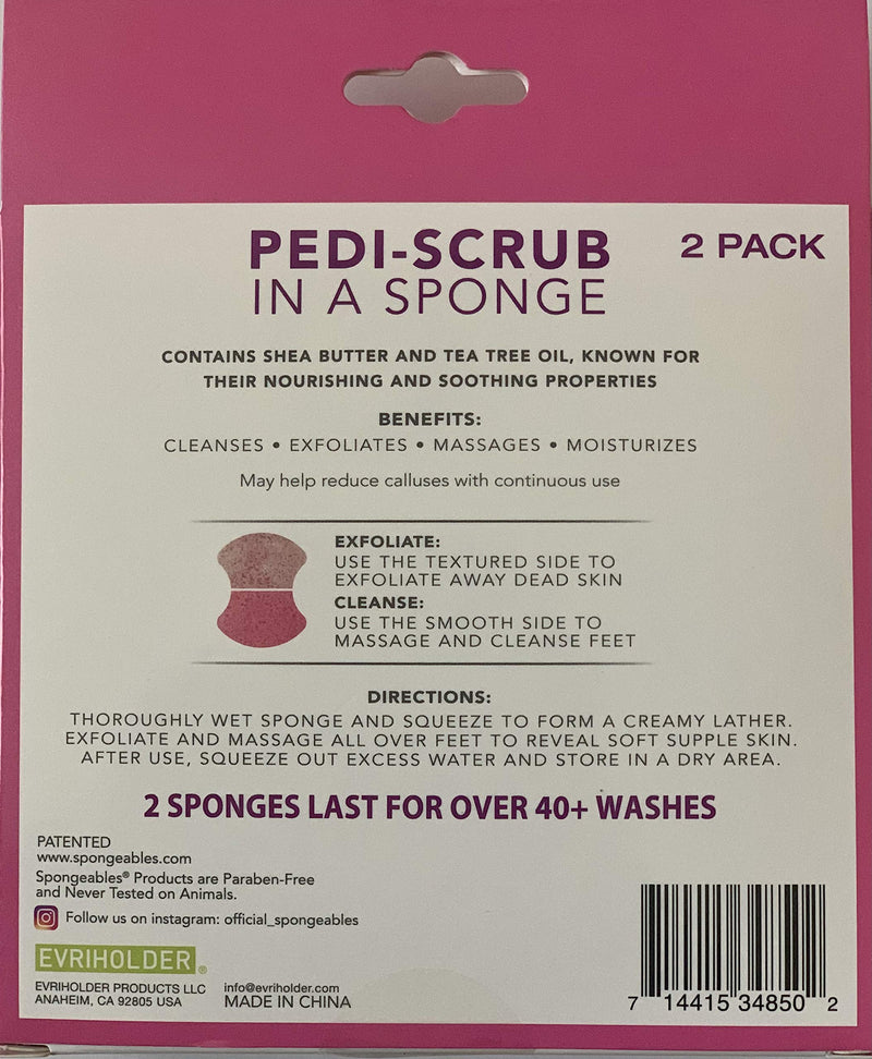 Pedi-Scrub In A Sponge Lavender Tea Tree Oil (2 - PACK) - BeesActive Australia