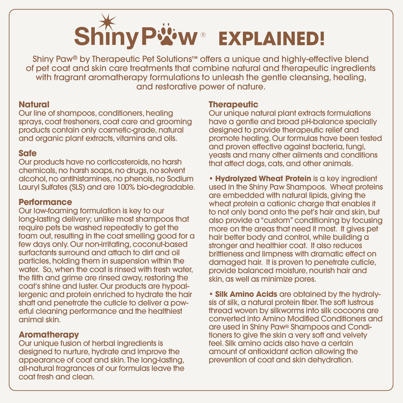 Oatmeal Shampoo for Dogs - Lemongrass Spa Essentials Body Wash - Tearless Dog Shampoo for Itchy Skin - Natural Dog Conditioner Ingredients Made in The USA by ShinyPaw - BeesActive Australia
