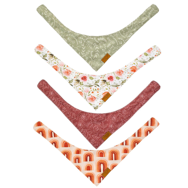 Remy+Roo Dog Bandanas - 4 Pack | Rubi Set | Premium Durable Fabric | Unique Shape | Adjustable Fit | Multiple Sizes Offered Large - BeesActive Australia
