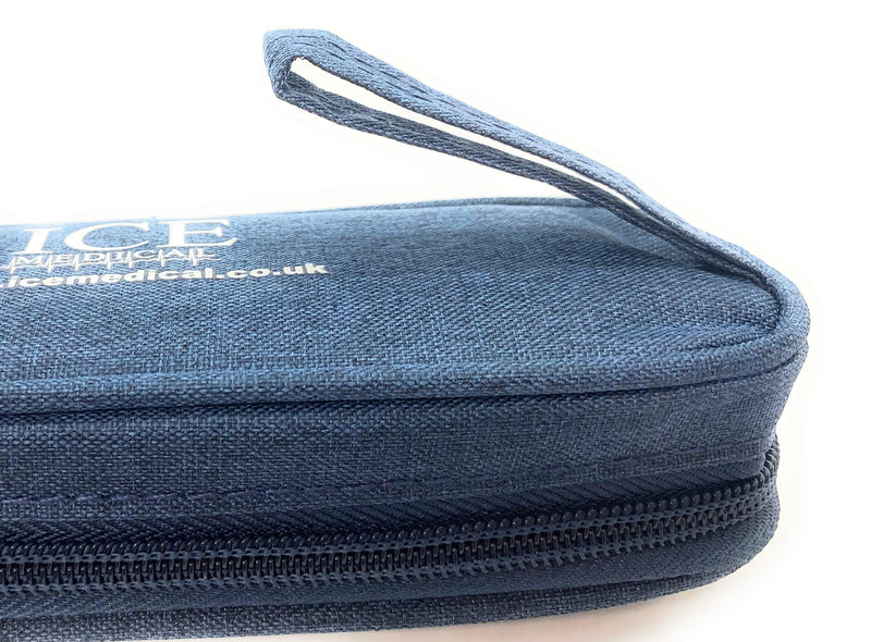 ICE Medical Blue Twin Epipen Syringe Case/Bag - Allergies, Diabetes, Inhalers, Syringes, Insulin etc - BeesActive Australia