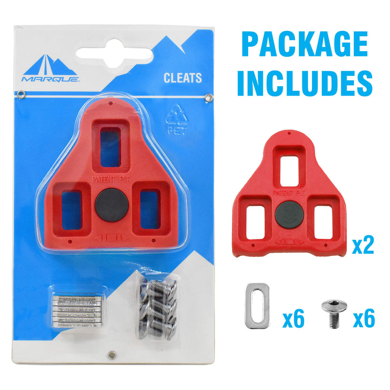 MARQUE Bike Cleats Compatible with Look Delta Pedals (9 Degree Float) - Cleat Set for Peloton Indoor Cycling and Outdoor Road Cycling Designed for Women and Men Clipless Spinning and Cycle Shoes - BeesActive Australia