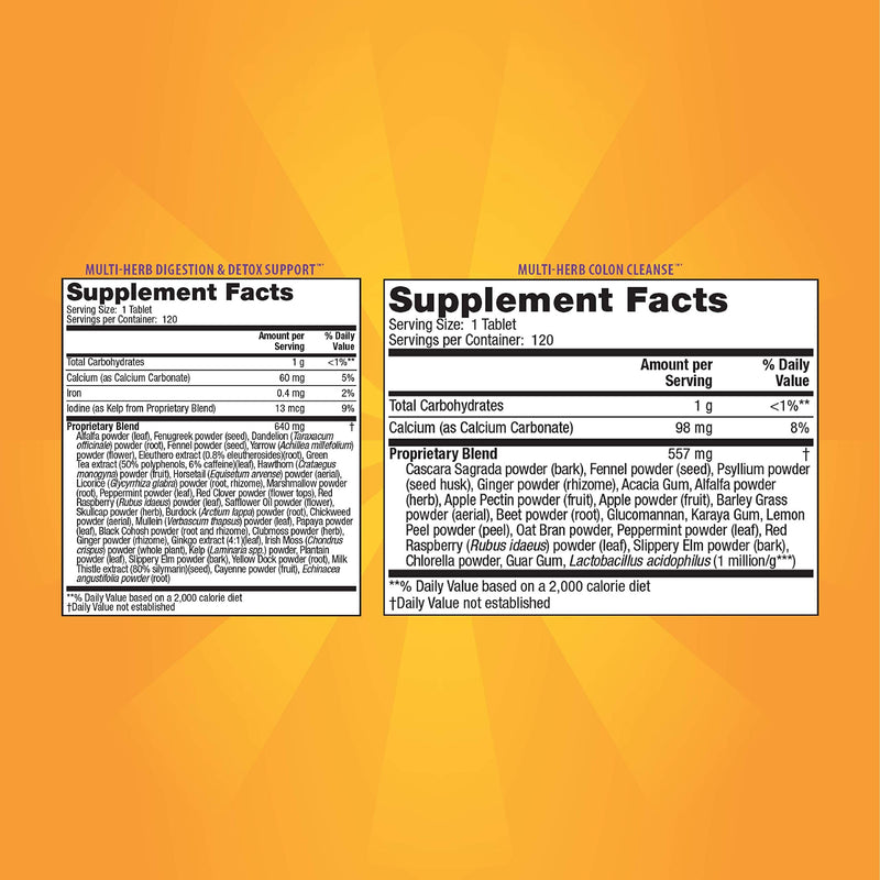 Nature's Secret Ultimate Cleanse 2-Part Total Body Detoxification & Elimination Supports Digestion, Wellness, Colon Health & Regularity - Multi-Herb Digestion & Multi-Fiber Cleanse - 240 Tablets Unflavored 240 Count (Pack of 1) - BeesActive Australia