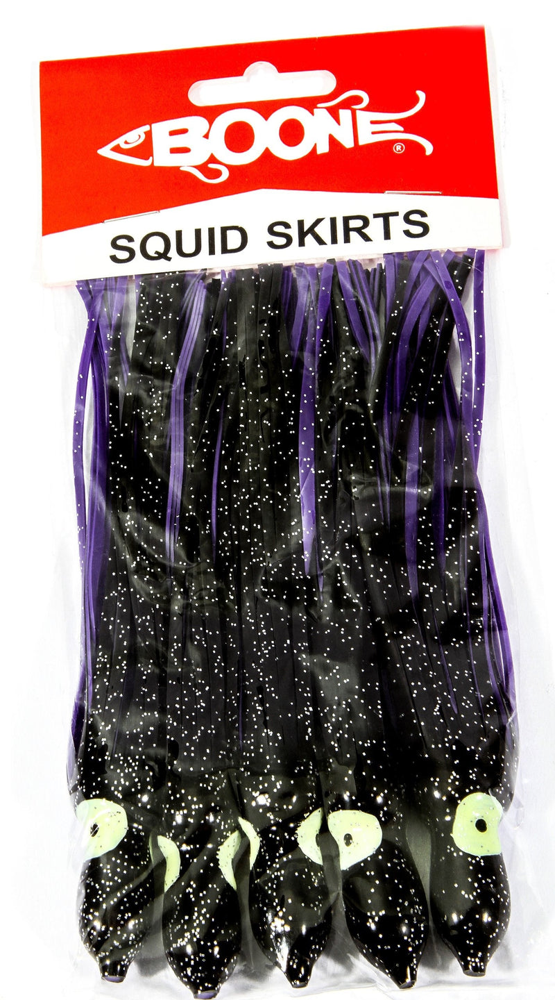 Boone Big Game Trolling Skirt (Pack of 5),Purple/ Black - BeesActive Australia