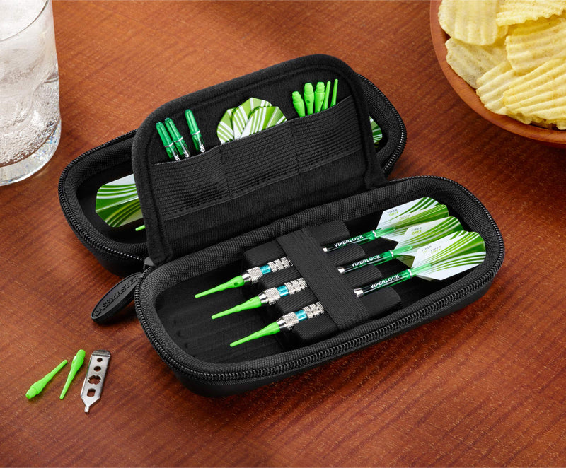 Casemaster Sentry Dart Case Slim EVA Shell for Steel and Soft Tip Darts, Hold 6 Darts and Features Built-in Storage for Flights, Tips and Shafts - BeesActive Australia