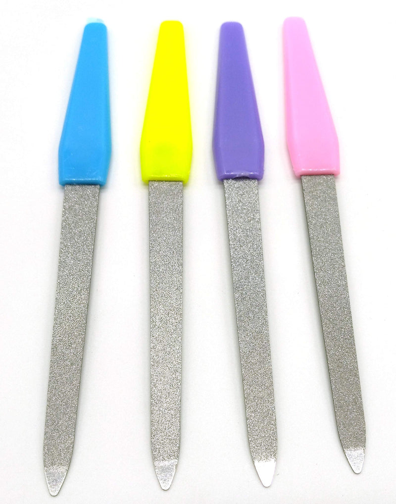 Metal Nail File Pack of 4 - Double-Sided 6 Inch Fingernail Files for Women - BeesActive Australia