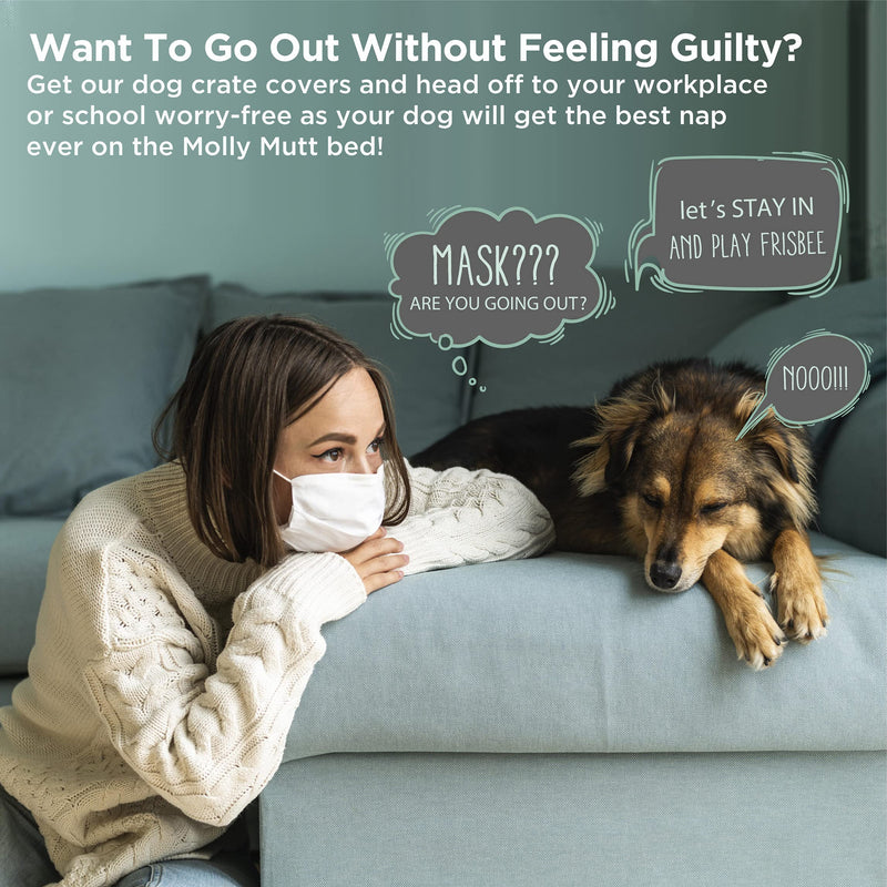 Molly Mutt Dog Crate Cover - Dog Kennel Cover - Dog Crates Cover - Cover for Dog Crate - Create A Dog Crate That Looks Like Furniture - Small Kennel Cover - Fabric Crate Cover - Dog Kennel Covers 24"x18"x21" Romeo & Juliet - BeesActive Australia