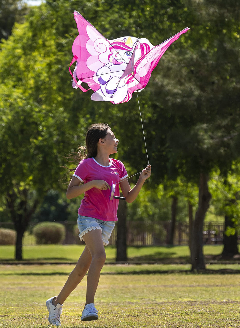 JOYIN 43.3'' Giant Unicorn Kite Easy to Fly Huge Kites for Kids and Adults with 262.5 ft Kite String, Large Beach Kite for Outdoor Games and Activities - BeesActive Australia