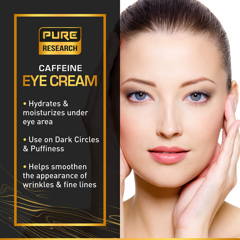 Caffeine Eye Cream For Anti Aging, Dark Circles, Bags, Puffiness. Great Under Eye Skin + Face Tightening, Eye Lift Treatment For Men & Women 1.7oz - BeesActive Australia