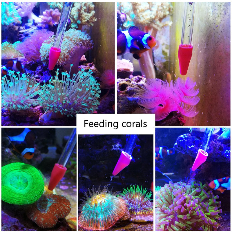 Aquarium Choice Coral Feeder Long Syringe Tube Liquid Fertilizer Feeder SPS HPS Marine Reef Coral Feeder Tool Fish Excreta Cleaner 40CM/15.74 Inch - BeesActive Australia