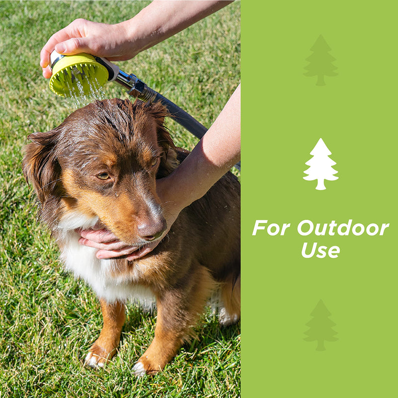 Wondurdog Outdoor Garden Hose Nozzle for Dog Washing with Splash Shield Handle and Rubber Grooming Teeth. Metal Connector and Water Pressure Control. Wash Your Pet. Don’t Get Wet! - BeesActive Australia
