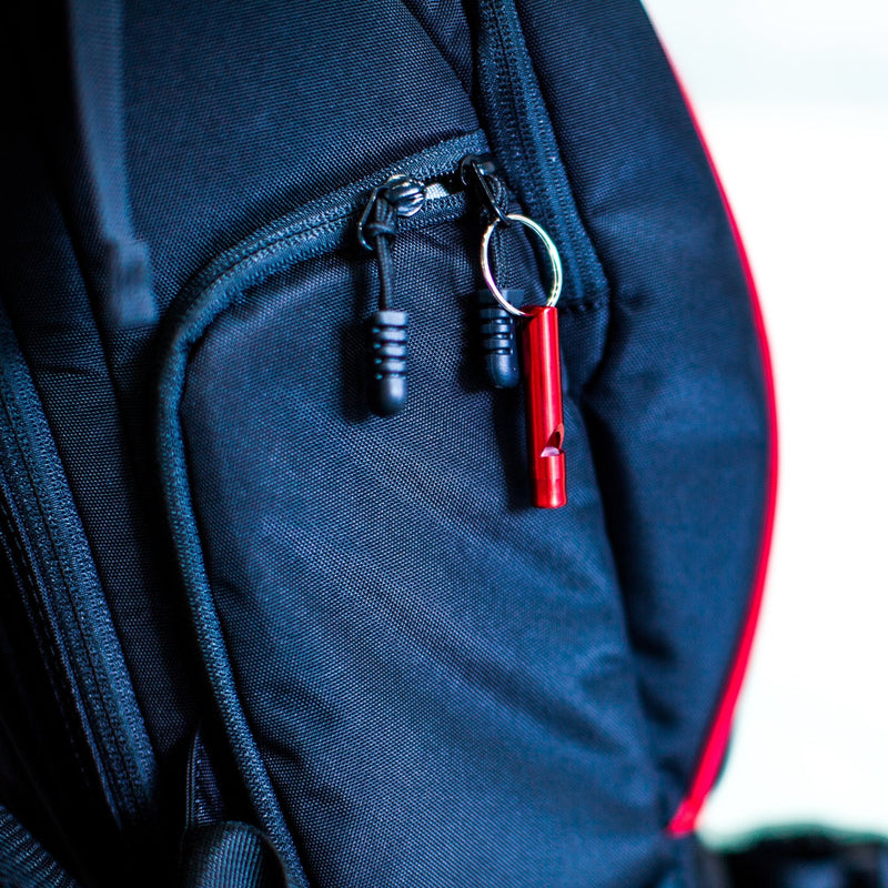 HWYDTGS 5pcs Hiking Camping Survival Aluminum Whistle with Key Chain Emergency Whistles of Multiple Colors Black/Blue/Red/Purple/Green - BeesActive Australia