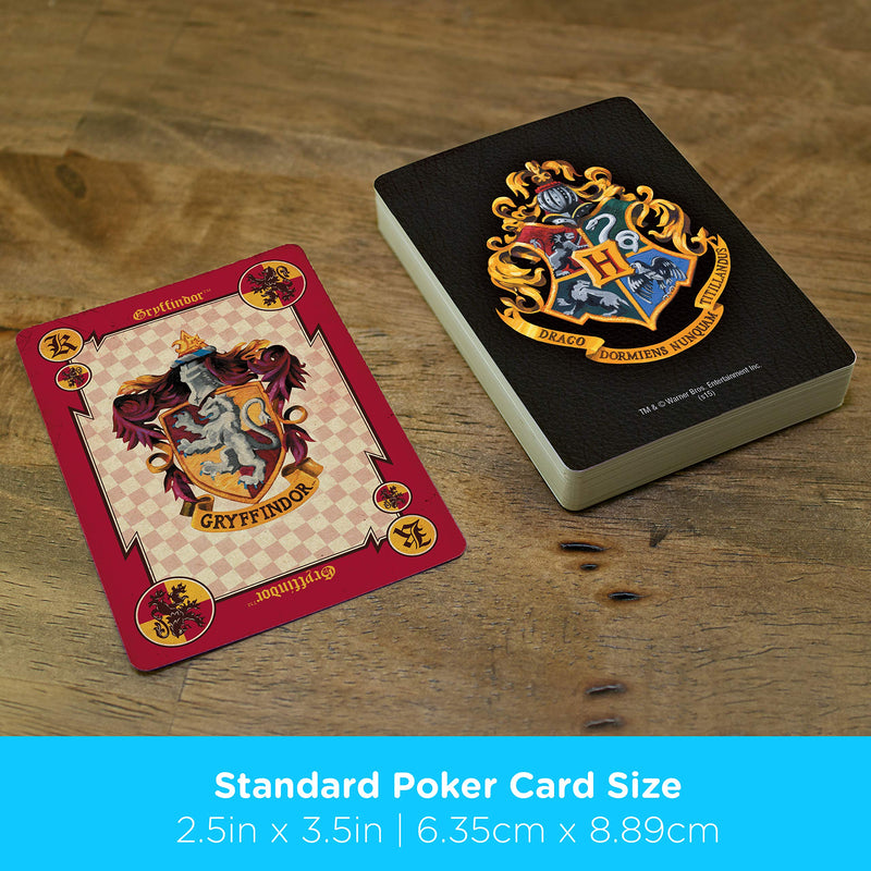 [AUSTRALIA] - AQUARIUS Harry Potter Playing Cards - House Crests Themed Deck of Cards for Your Favorite Card Games - Officially Licensed Harry Potter Merchandise & Collectibles - Poker Size with Linen Finish 