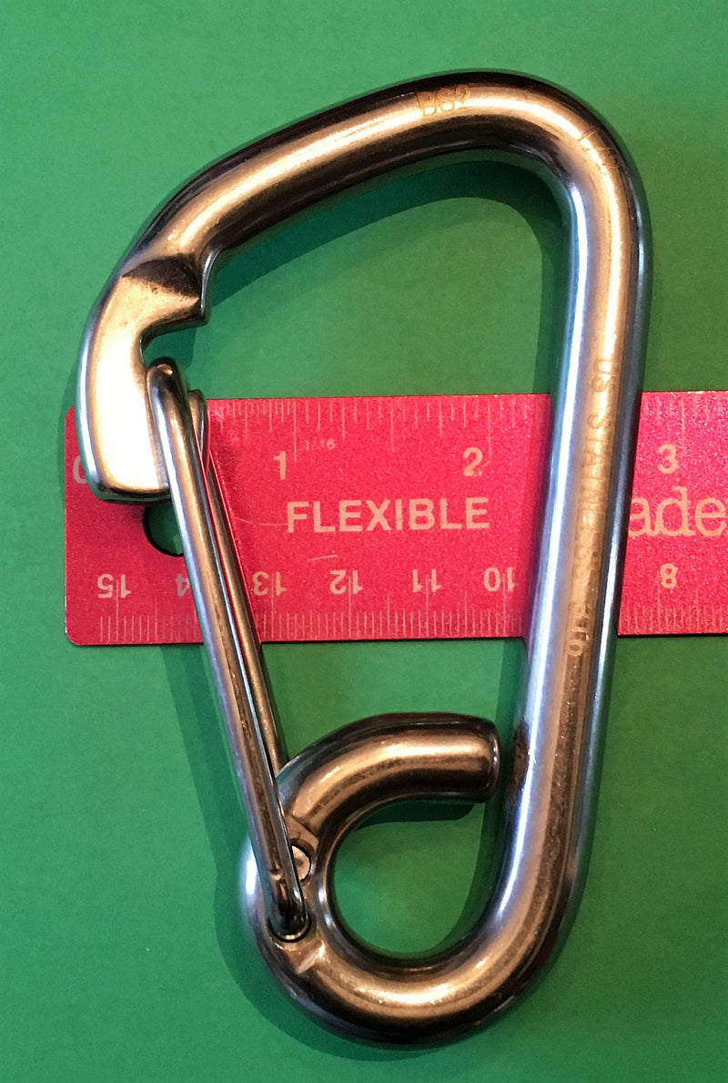 [AUSTRALIA] - Stainless Steel 316 Spring Hook Carabiner 1/2" (12mm) Marine Grade Safety Clip 