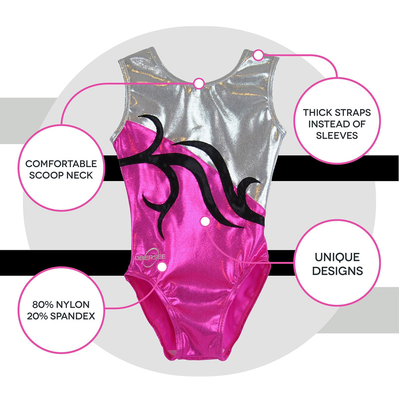 Obersee Girl's Gymnastics Leotards Carrie Pink CXS Child (3-4 years) - BeesActive Australia