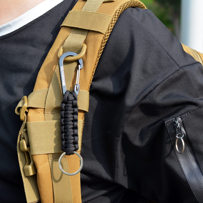 WEREWOLVES Paracord Keychain with Carabiner, Paracord Lanyard Clip for Keys, Paracord Carabiner Keychain Clip for Men Women 5 Pack Balmy - BeesActive Australia