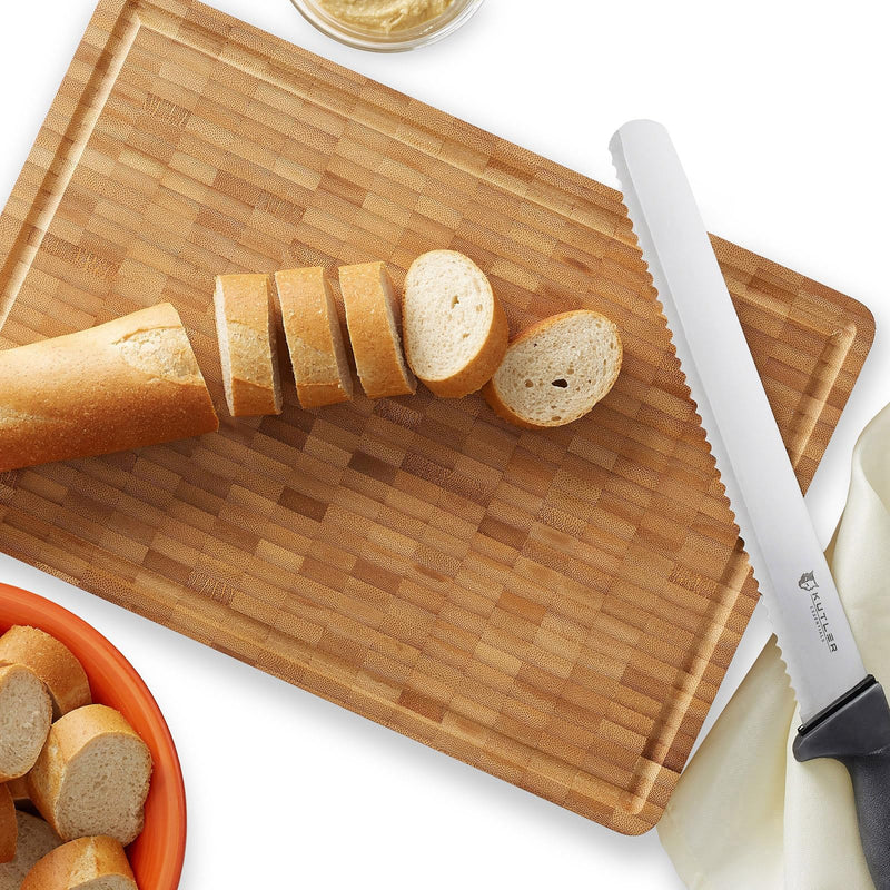 KUTLER Professional 12-Inch Bread Knife and Cake Slicer with Serrated Edge - Ultra-Sharp Stainless Steel Cutlery 12" Bread & Cake Knife - BeesActive Australia