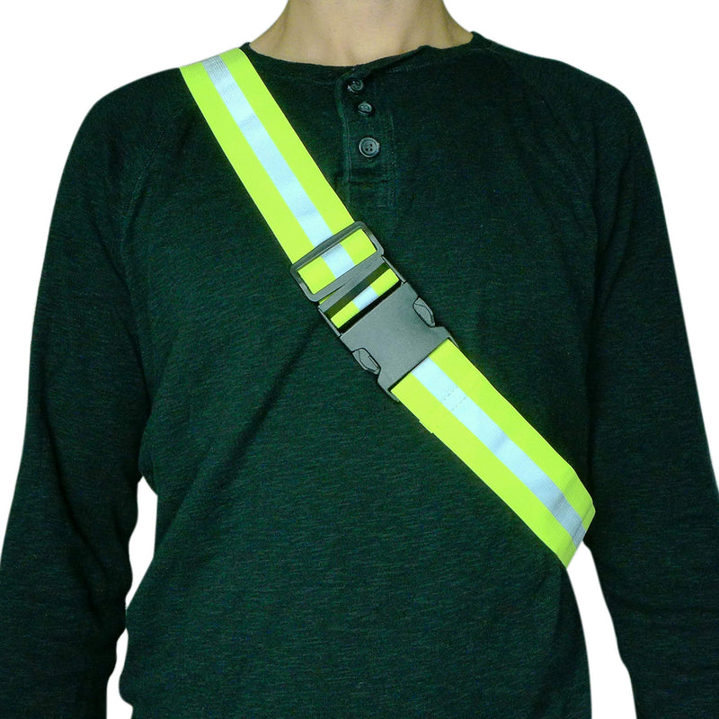 Endura Max Reflectives Reflective Elastic Belt or Sash, Military Heritage Style Glow Belt, Adjustable Lime Green Ultralight Regular - BeesActive Australia