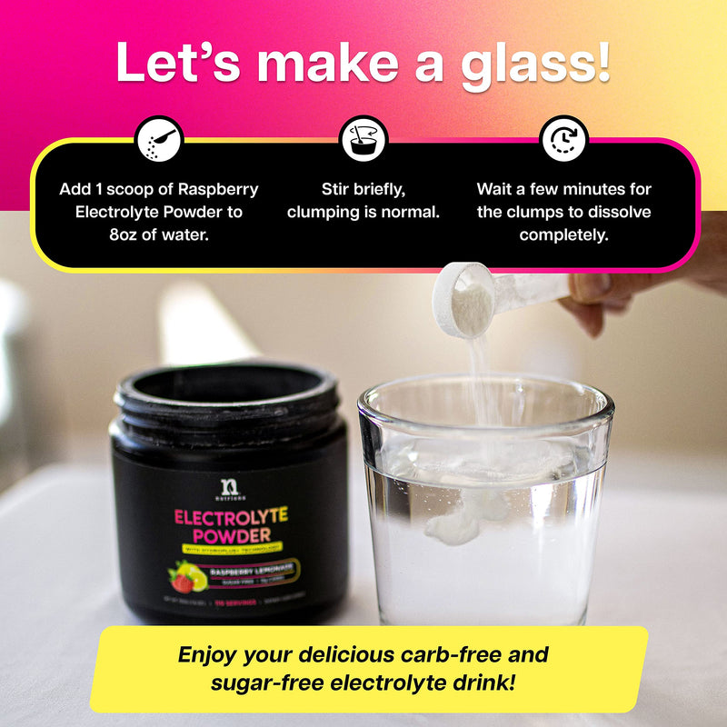 Keto Electrolytes Powder No Sugar - Zero Carb & Zero Calorie Electrolyte Drink Mix - Sugar Free Electrolytes for Hydration Powder - Fasting Electrolytes with Trace Minerals - Raspberry Lemonade Flavor - BeesActive Australia
