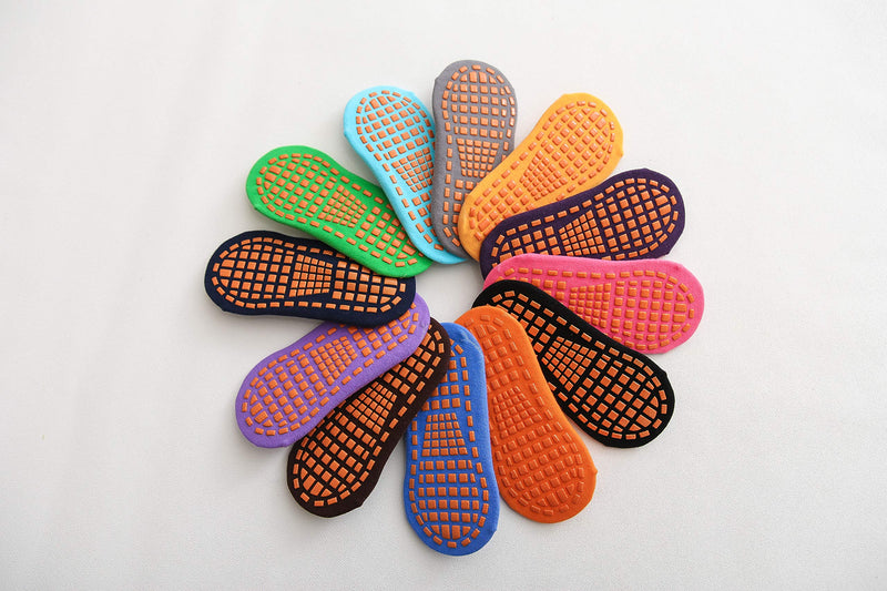 12 Pairs Non Slip Yoga Socks for Women Anti-Skid Gripper Socks Slipper Socks for Pilates Ballet Barre Yoga Multi Color/12 Pairs - BeesActive Australia