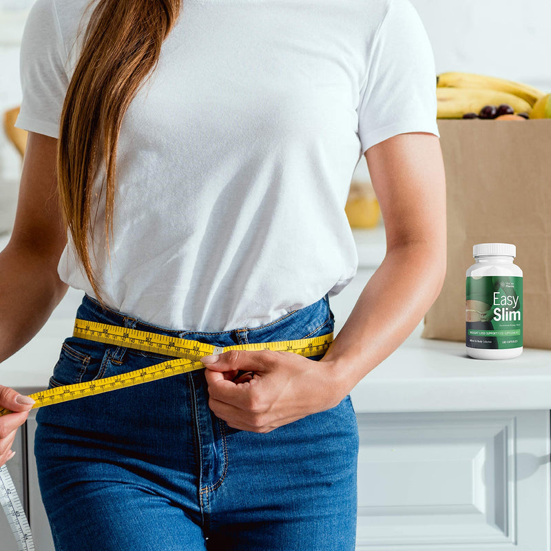 EasySlim Weight Loss Support for Men & Women | Glucomannan (Konjac Fibre) | Appetite Suppressant | Mind & Body Collection (1 Month Supply) 180 Count (Pack of 1) - BeesActive Australia