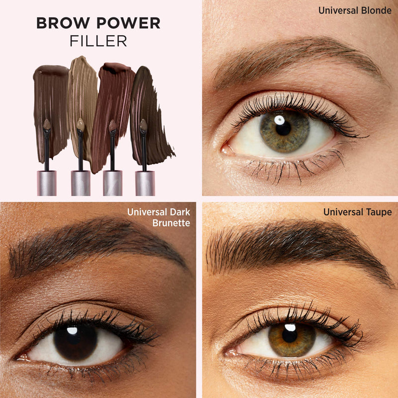 IT Cosmetics Brow Power Filler, Universal Taupe - Volumizing Tinted Fiber Brow Gel - Instantly Fills, Shapes & Sets Your Brows - Waterproof Formula Lasts Up To 16 Hours - 0.14 fl oz - BeesActive Australia