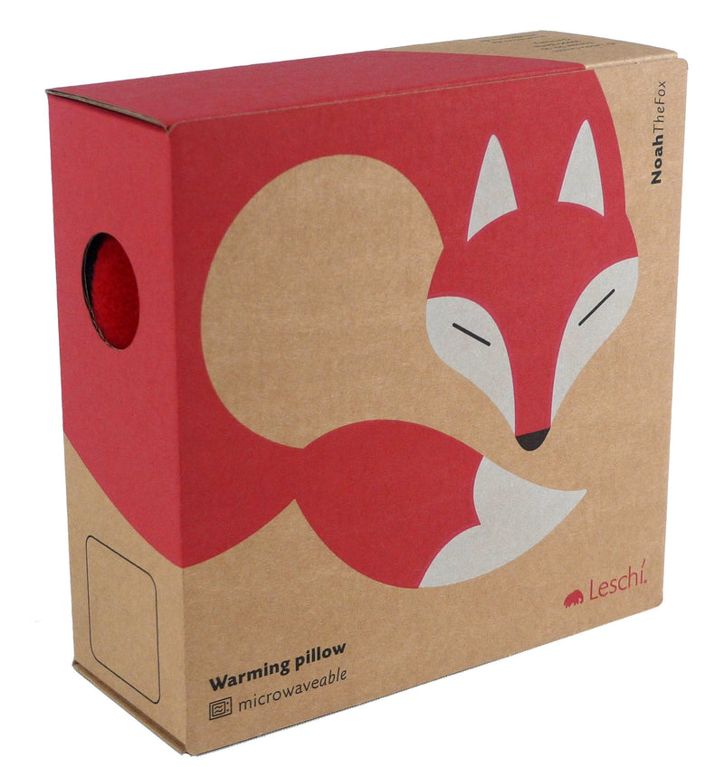 Leschi Wheat Bag microwavable, unscented/Heat Pack for Neck and Shoulders/Animal: Fox Noah, red Fire / Midnight - BeesActive Australia