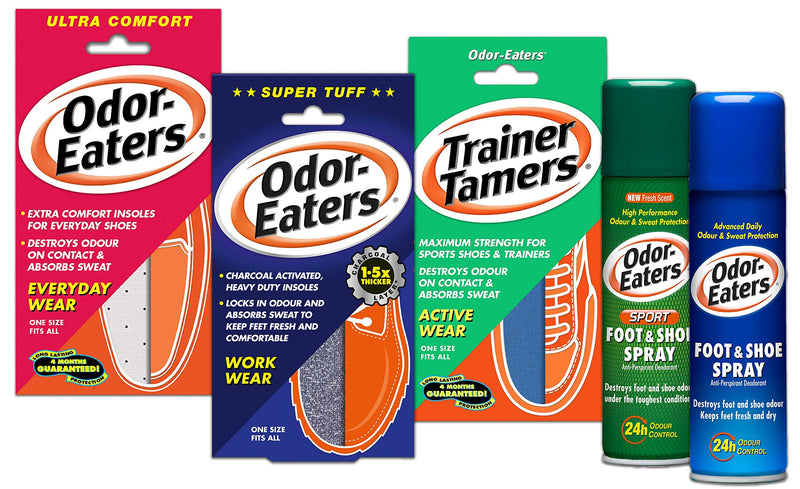 Odor-Eaters Ultra Comfort, Odour-Destroying, Deodorising comfort insoles, for everyday wear, Pack of 6 6 Pairs - BeesActive Australia
