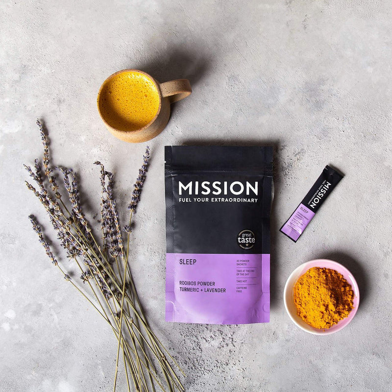 Sleep Matcha Tea (10 Sachets) | Rooibos Powder with Turmeric & Lavender 10 Count (Pack of 1) - BeesActive Australia