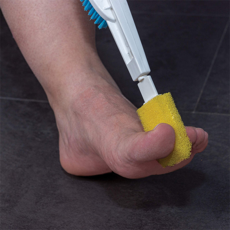 Aidapt Long Handled Foot and toe Cleaner for use in The Shower or Bath Giving Extra Reach for Foot and toe Care Aid - BeesActive Australia
