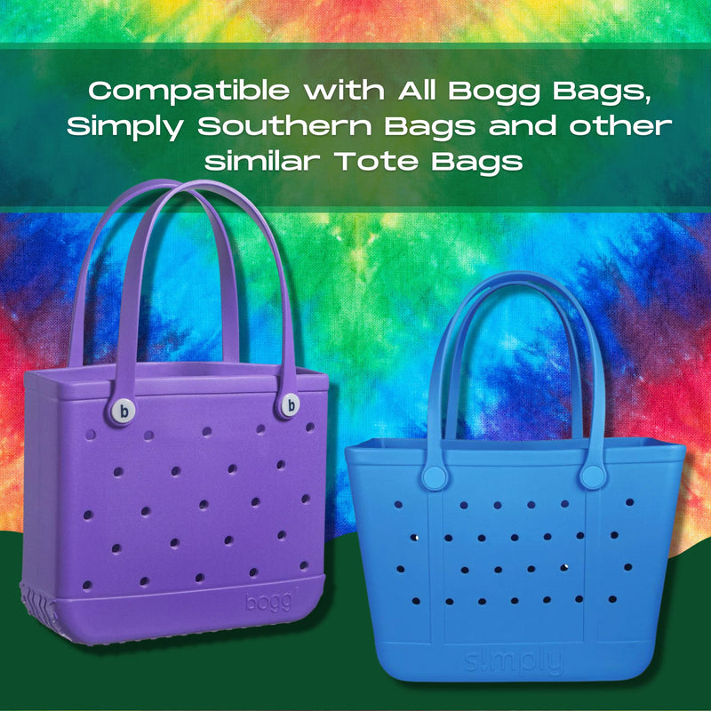 BOGLETS - Dog Mom Charm - Decorative Charm Accessories Compatible with Bogg Bags, Simply Southern and other Tote Bags. - (Teal and White) - BeesActive Australia