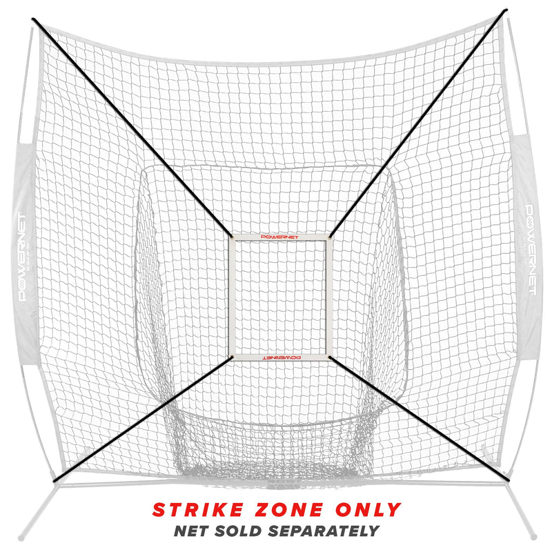 [AUSTRALIA] - PowerNet Strike Zone Attachment Only | for 7x7 Baseball Softball Net | Work on Pitching Drills and Location Accuracy | Solo or Team Pitcher Training Aid | Instant Feeback on Strikes or Balls Location 