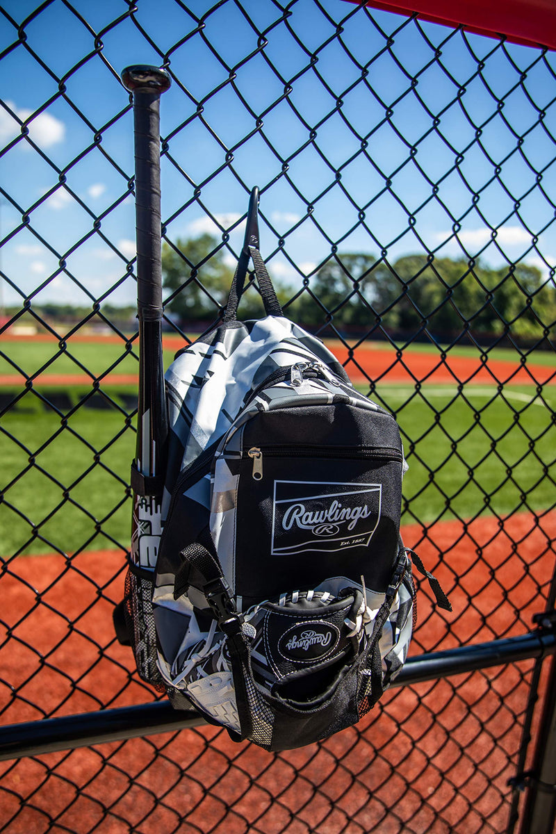 [AUSTRALIA] - Rawlings Remix Youth Tball and Baseball Backpack Bags Black 