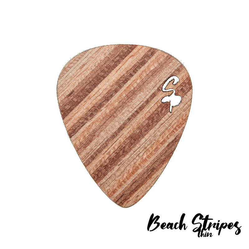 Stickpick | Set of 7 flexible guitar picks made of real wood | For electric, acoustic and bass guitars in various strengths | In aluminum can | Sustainably manufactured | Made in Germany - BeesActive Australia