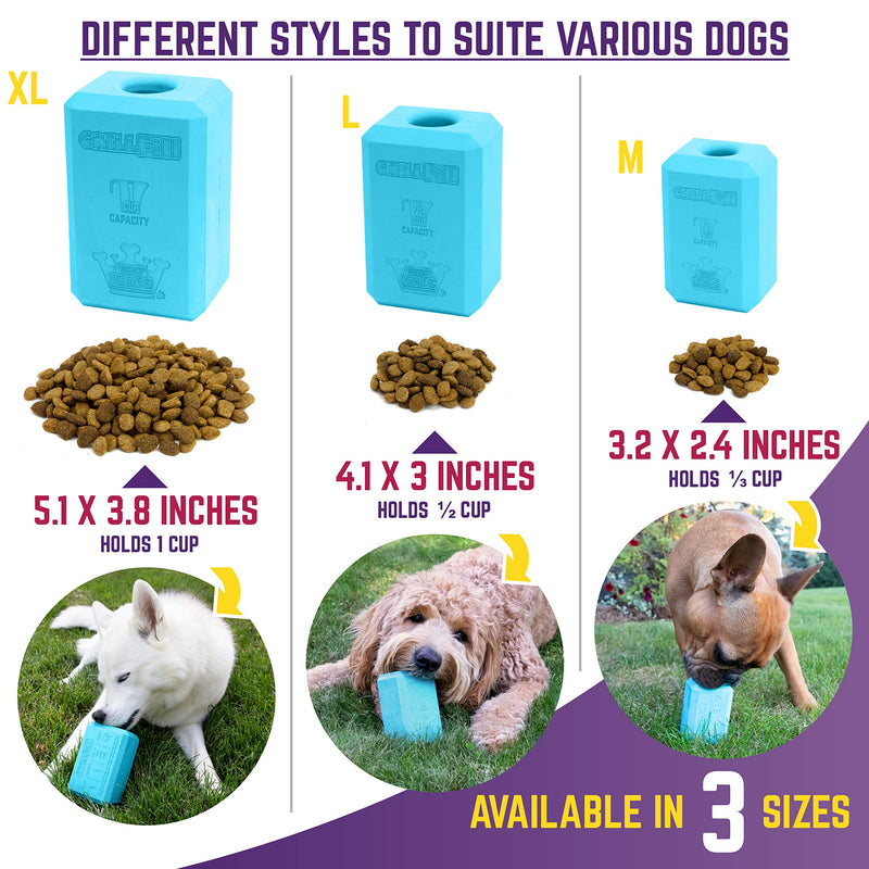 Chew King Premium Treat Dog Toy, Medium, Large, XL, Extremely Durable Natural Rubber Fillable Toy Collection, Frozen Feeding 1 - BeesActive Australia
