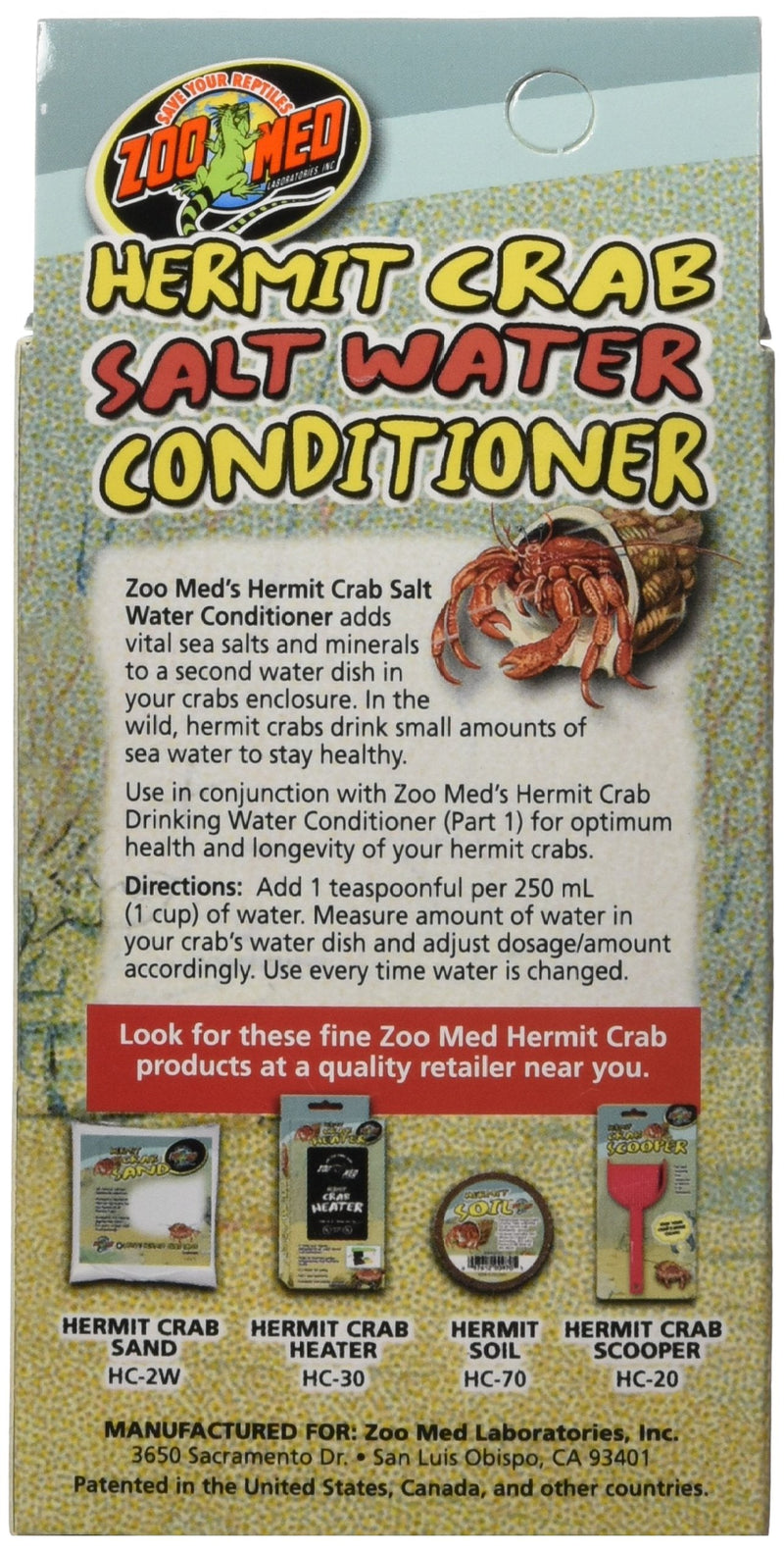 Zoo Med Hermit Crab Salt Water Conditioner 2.25 fl. oz. - BeesActive Australia
