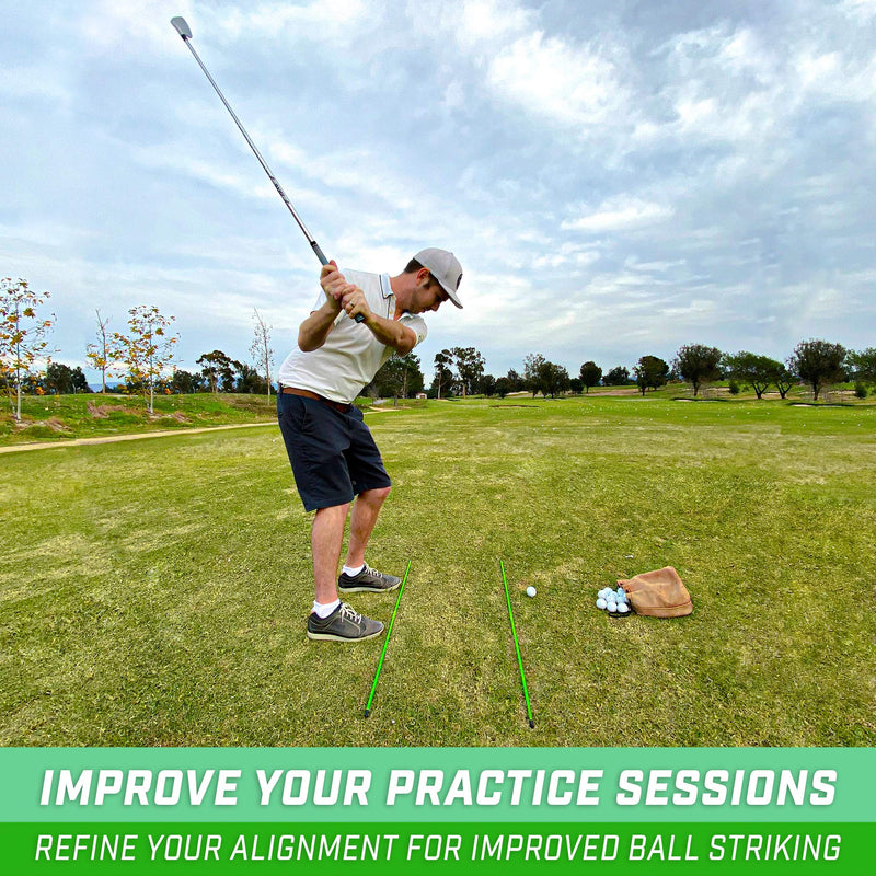 GoSports Golf Alignment Training Sticks 3 Pack - Golf Alignment Aid Practice Rods - BeesActive Australia