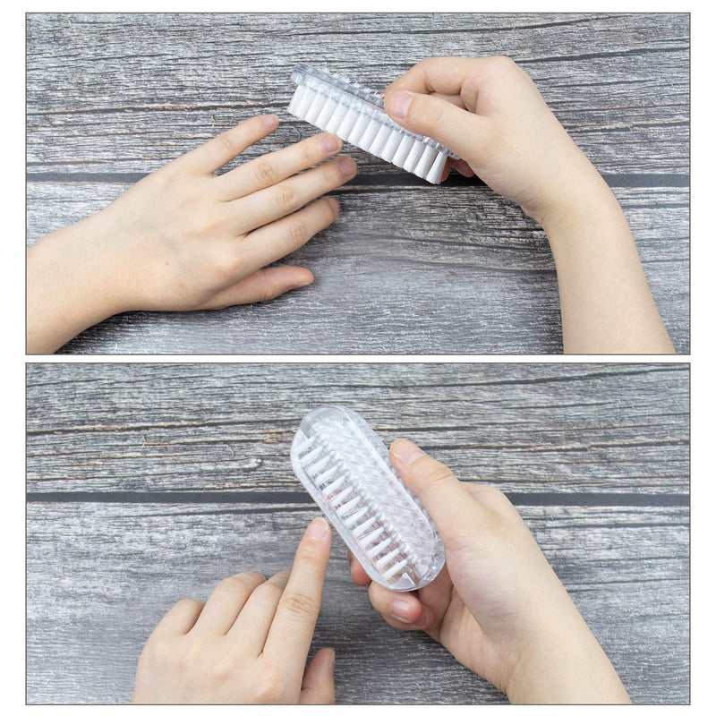 AUEAR, 4 Pack Plastic Fingernail Cleaning Brush Double-Sided Hand Nail Cleaning Brush Toe Cleaning Brush for Men Women - BeesActive Australia